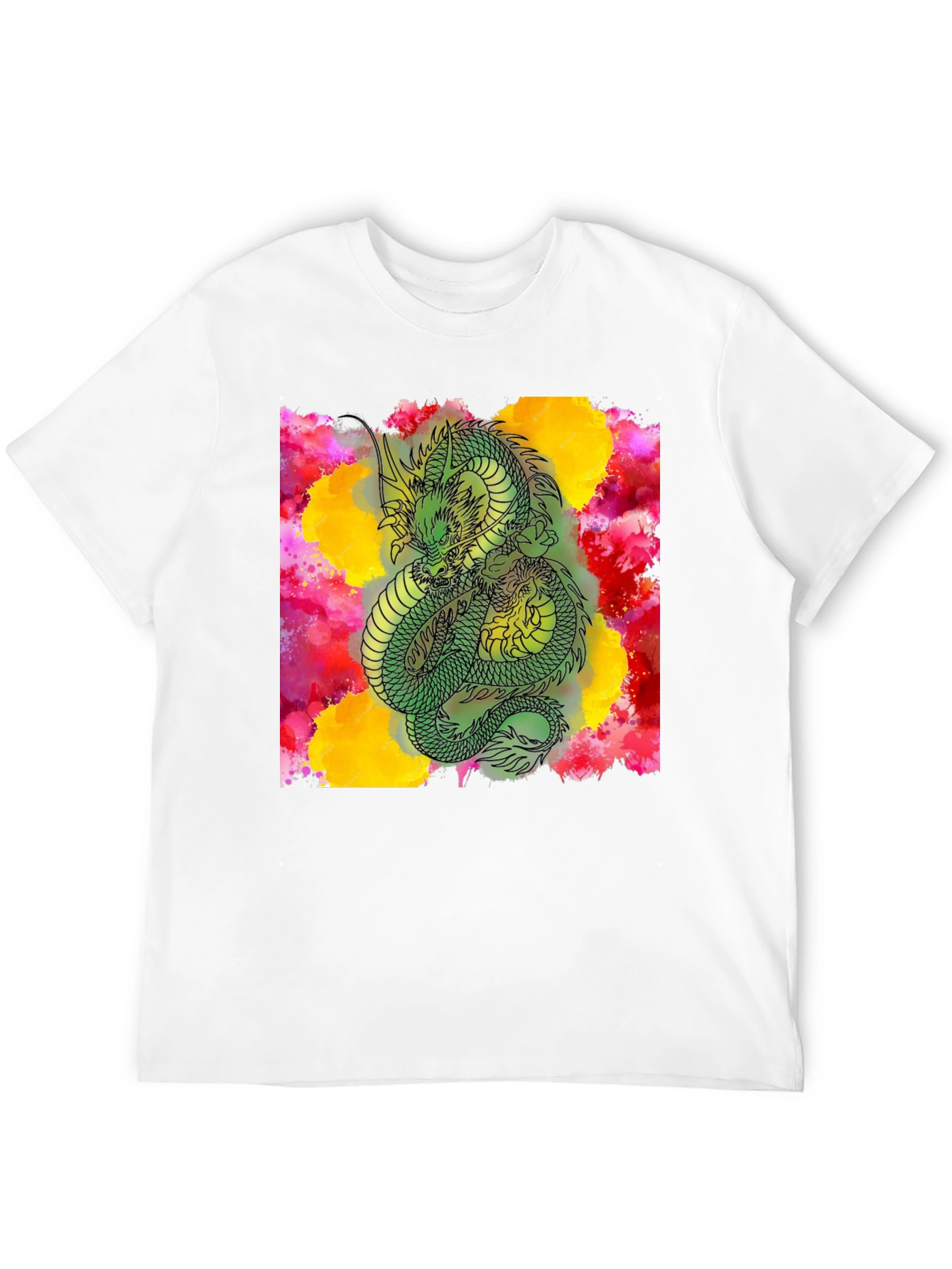 Dragon Graphic Print Crew Neck T-Shirt
