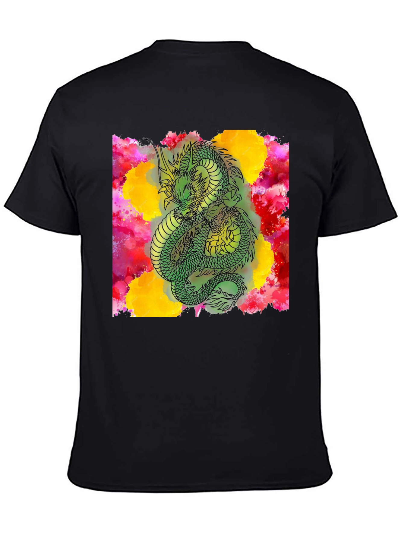 Dragon Graphic Print Crew Neck T-Shirt