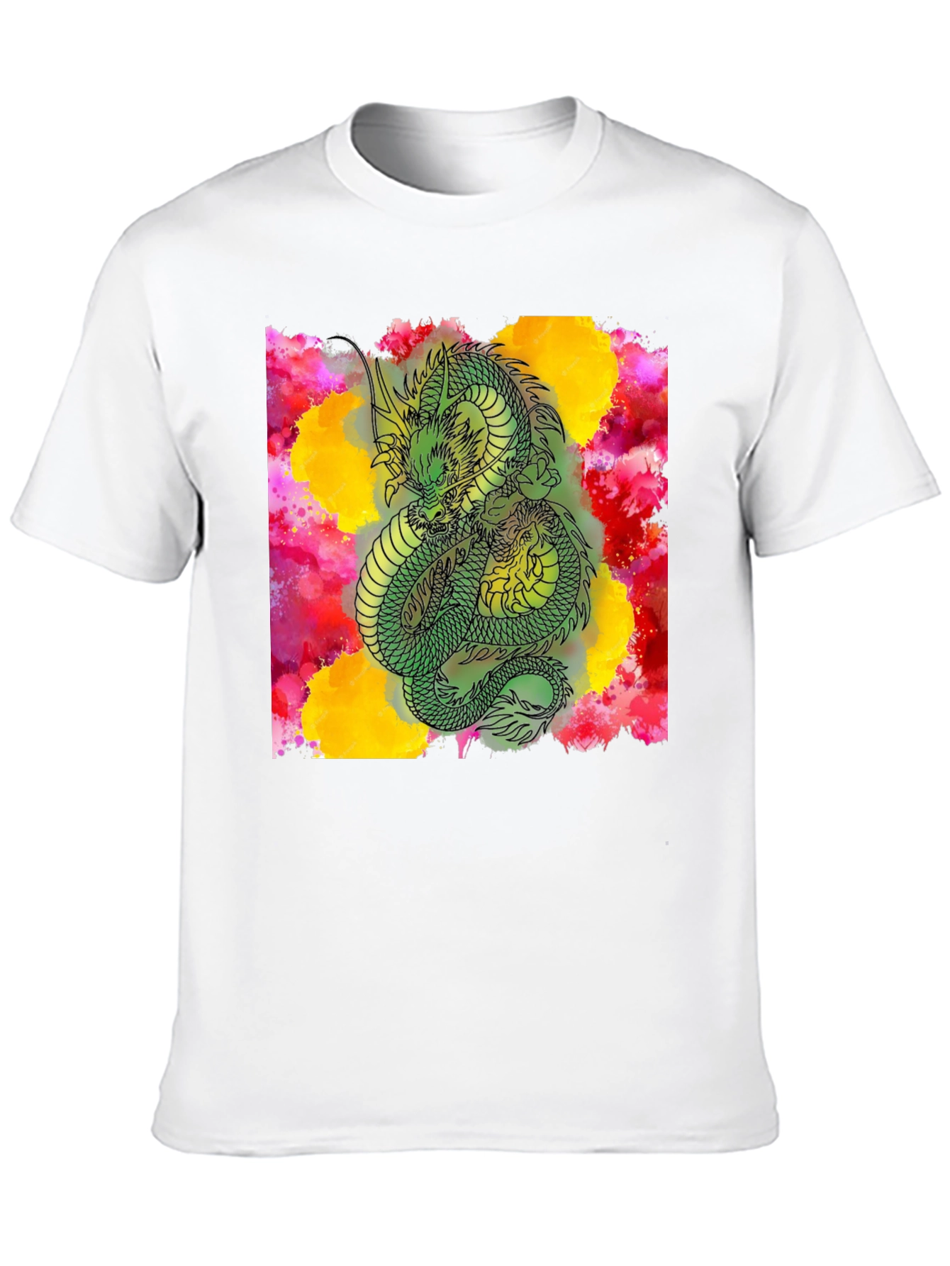 Dragon Graphic Print Crew Neck T-Shirt