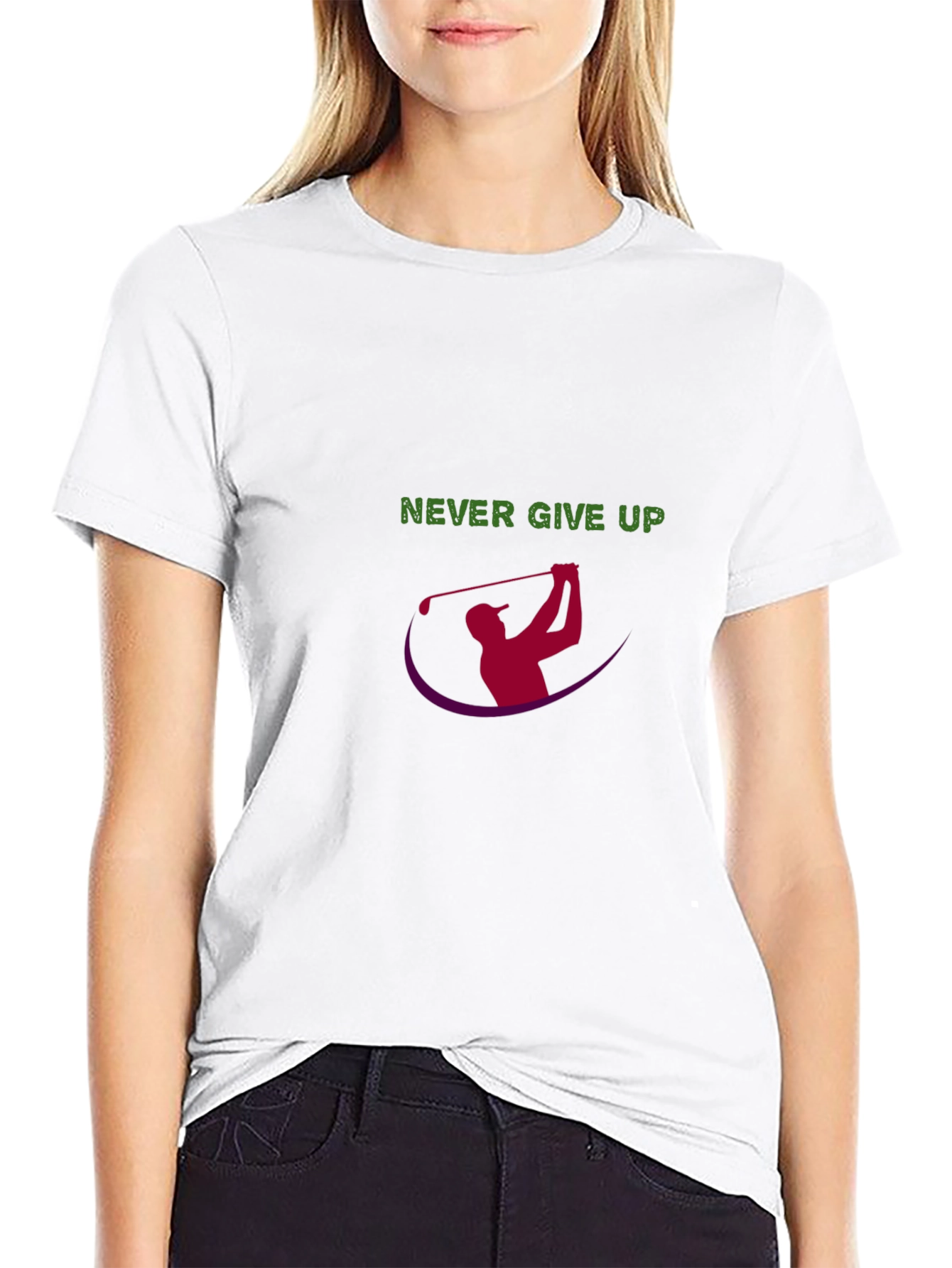 Never Give Up Golf Tee