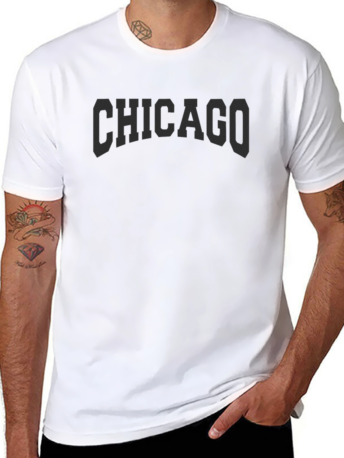 Chicago Graphic Print Crew Neck T-Shirt