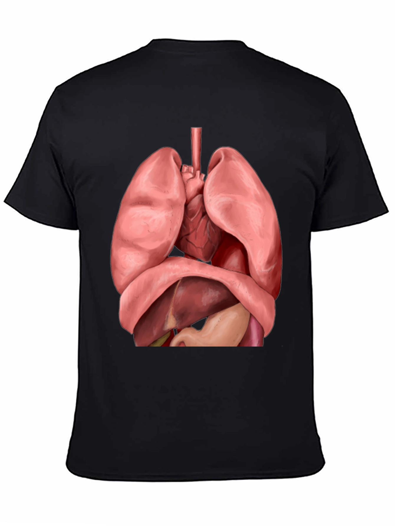Anatomical Human Organs Graphic Black T-Shirt