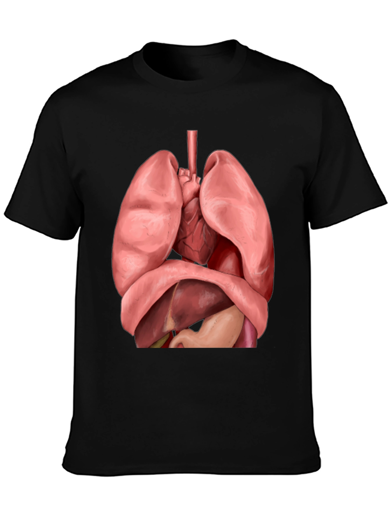 Anatomical Human Organs Graphic Black T-Shirt