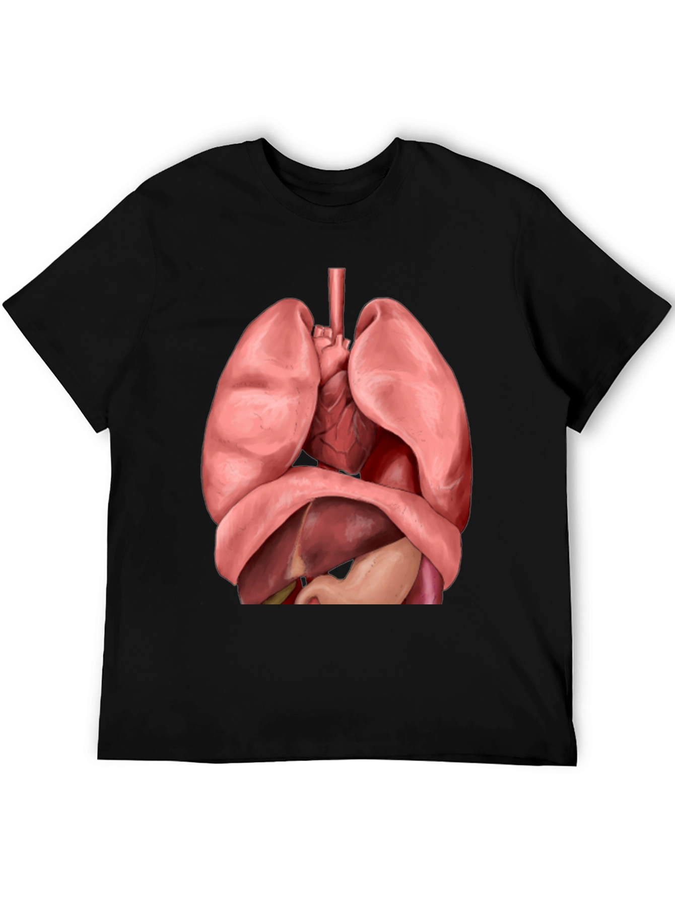 Anatomical Human Organs Graphic Black T-Shirt