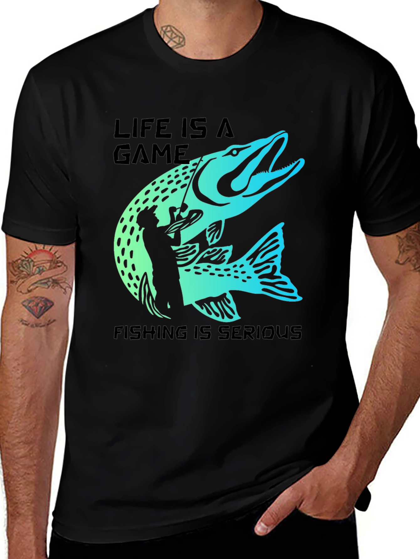 Life is a Game - Fishing T-Shirt