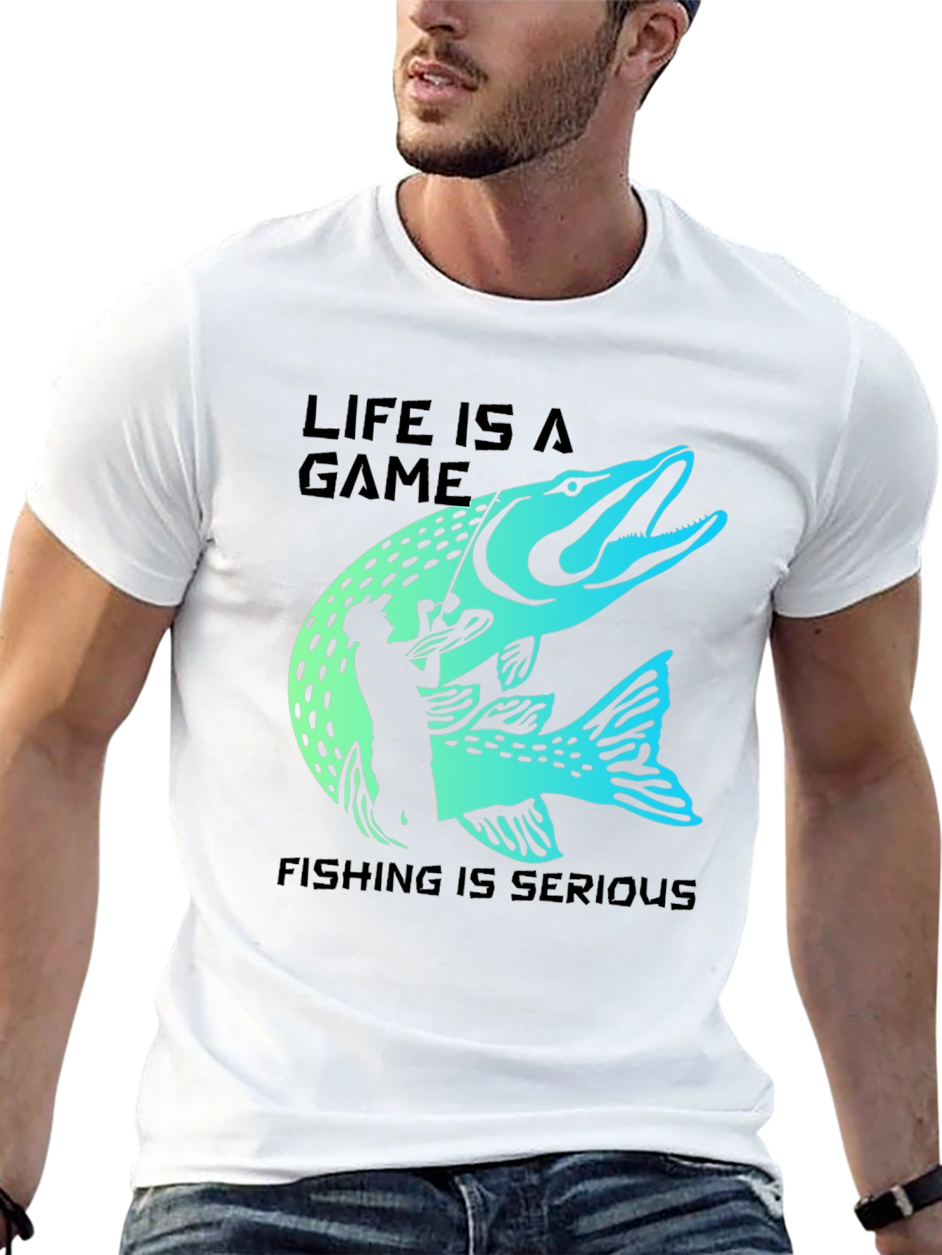 Life is a Game - Fishing T-Shirt