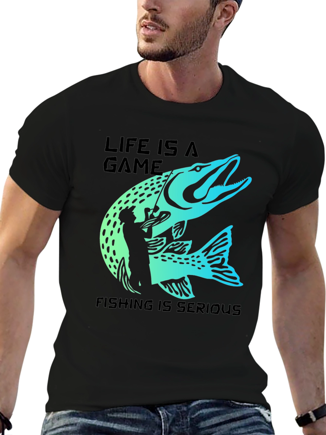 Life is a Game - Fishing T-Shirt