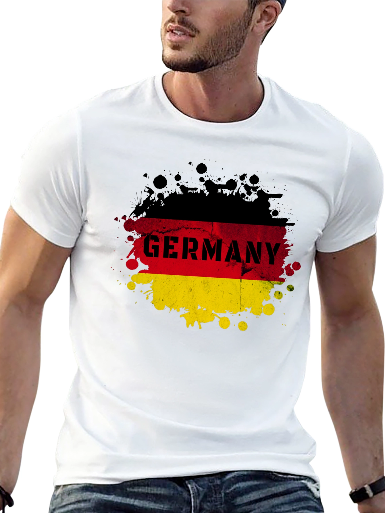 Germany Flag Splatter Graphic T-Shirt