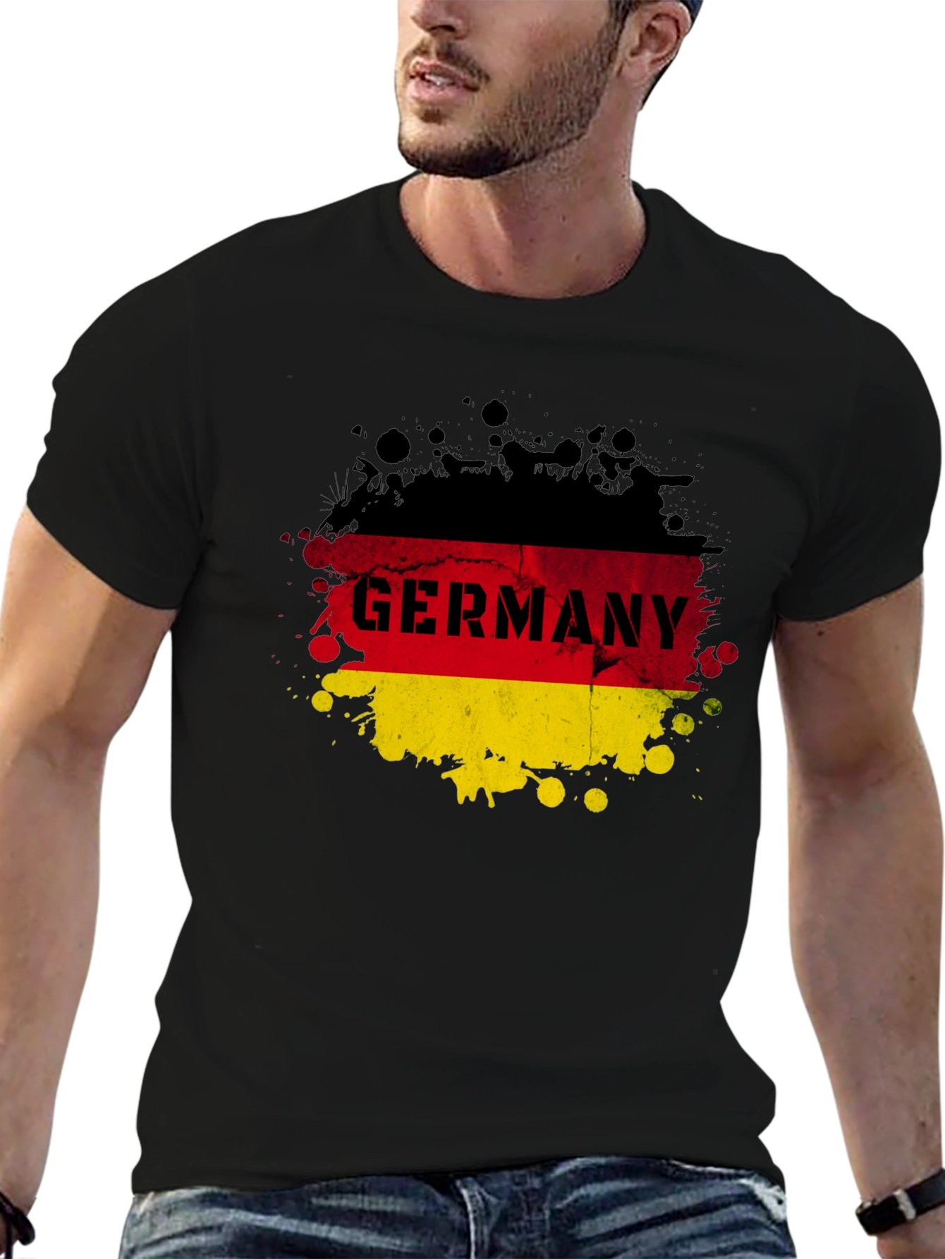 Germany Flag Splatter Graphic T-Shirt