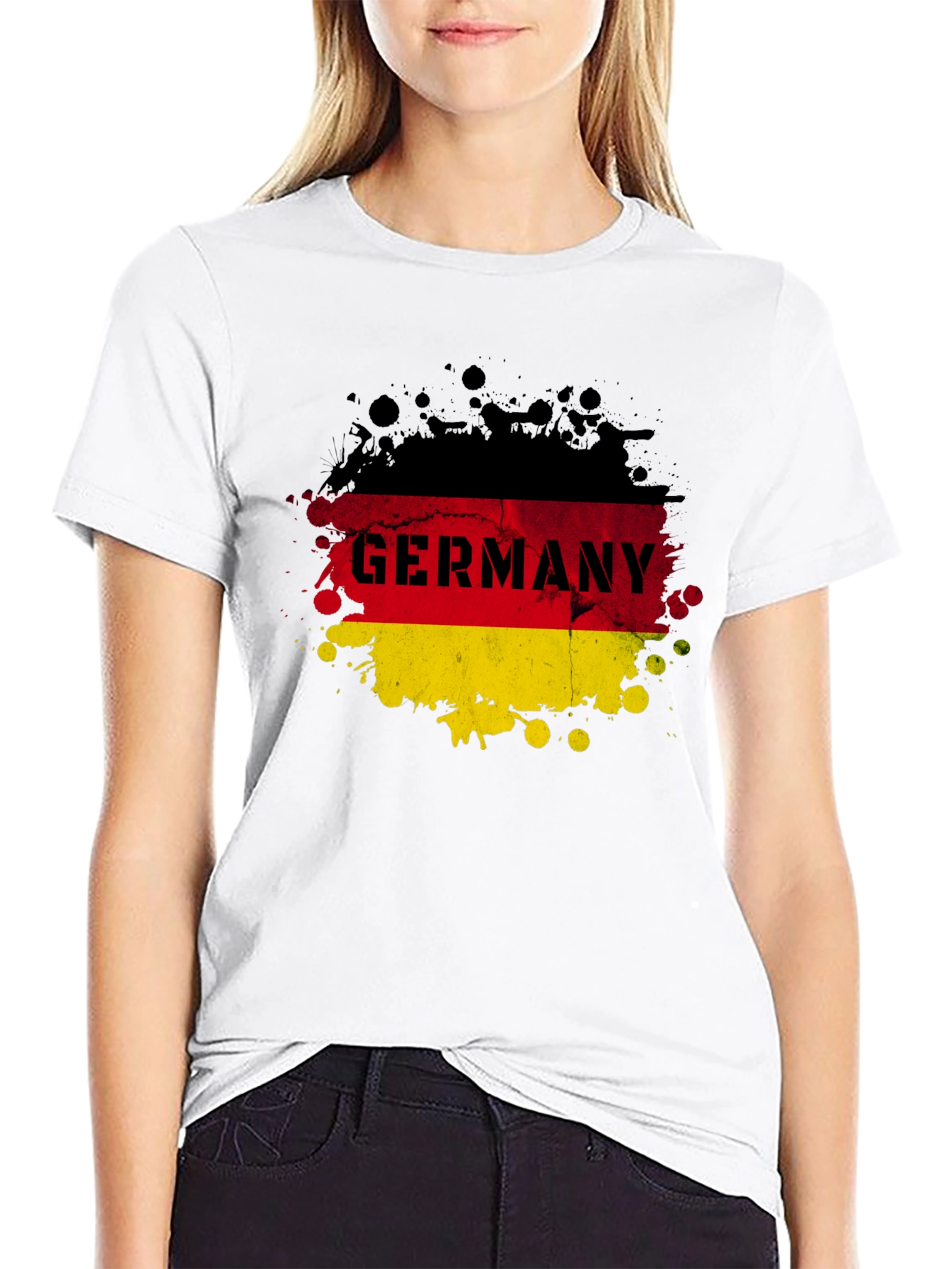 Germany Flag Splatter Graphic T-Shirt