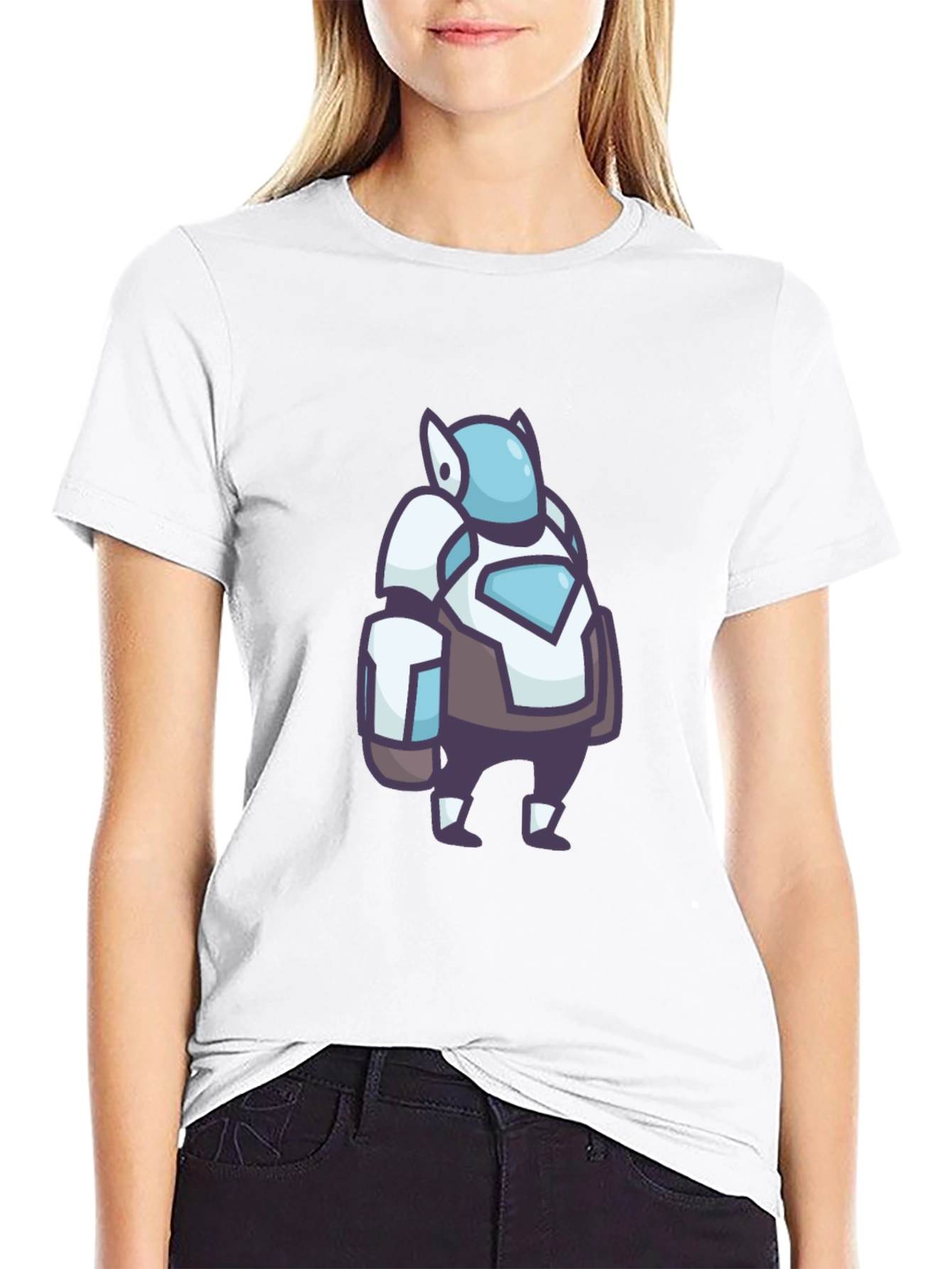 Cool Robot Graphic Black T-Shirt