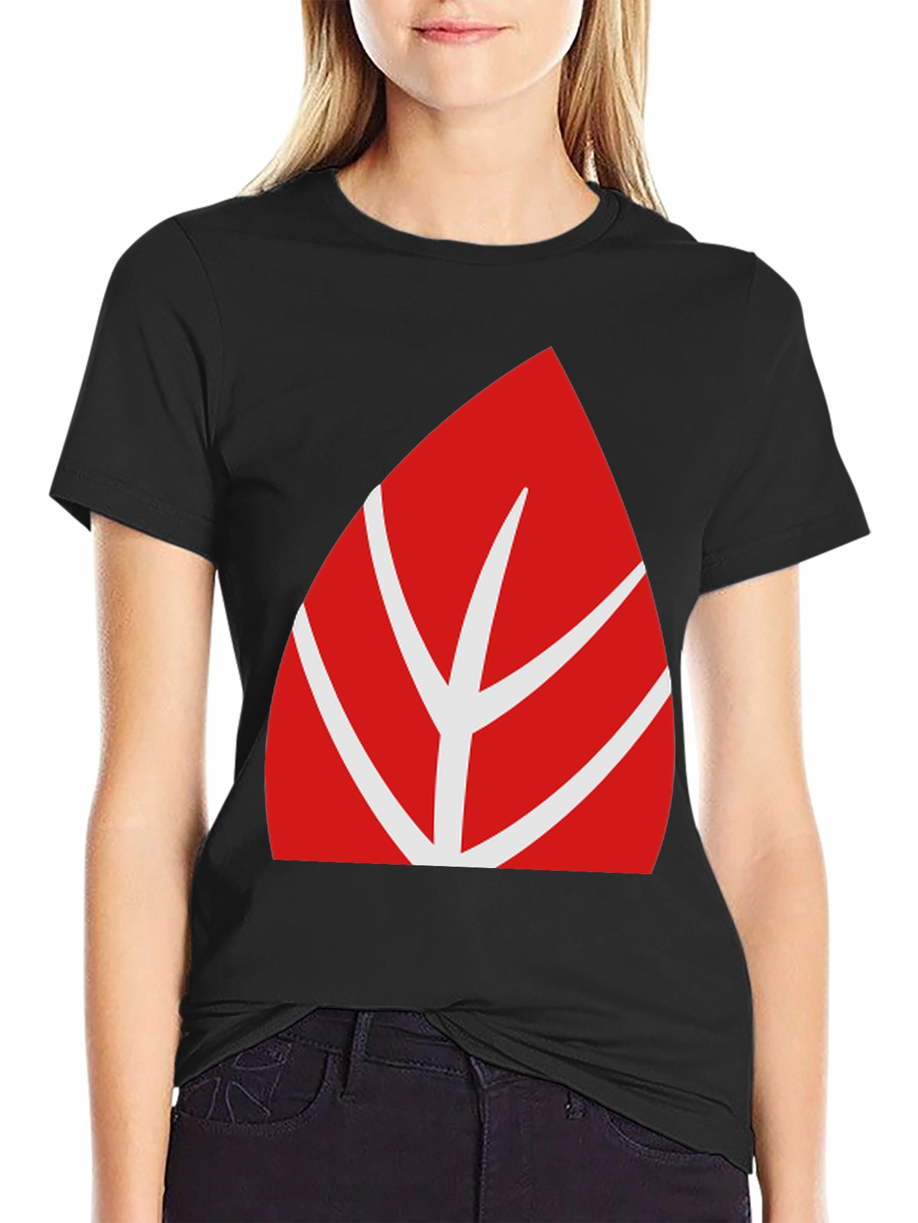 Red Leaf Graphic Tee - Modern Casual Style