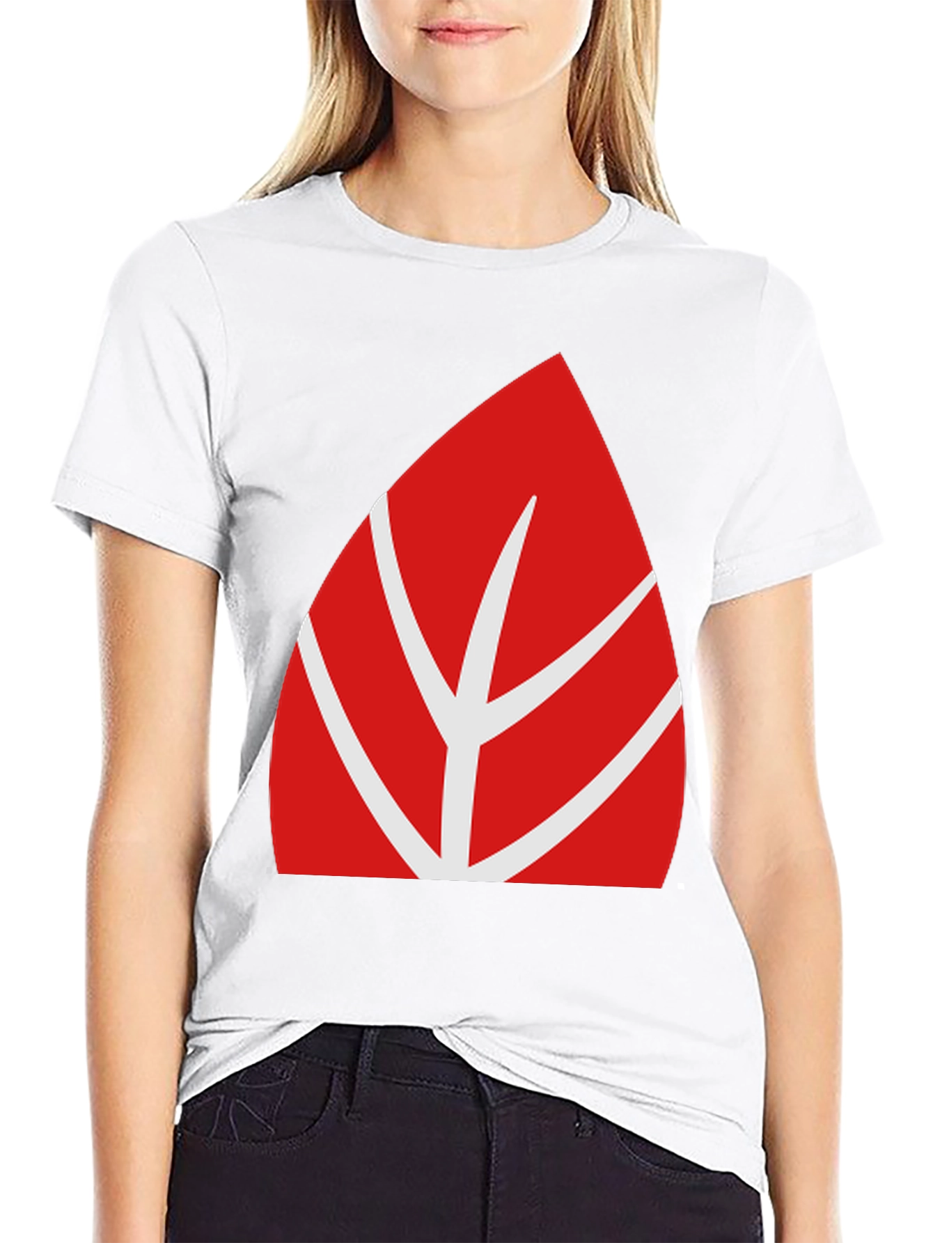 Red Leaf Graphic Tee - Modern Casual Style