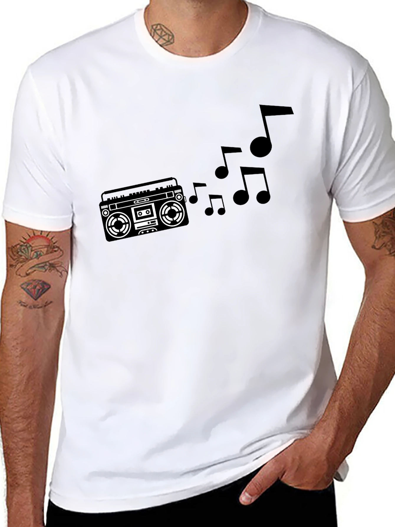 Retro Boombox Music T-Shirt