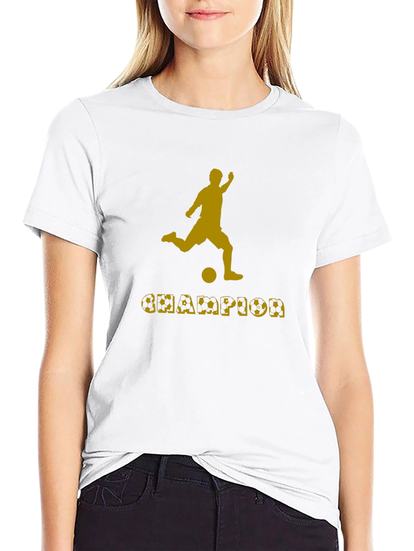 Champion Soccer Player Graphic Tee - Black