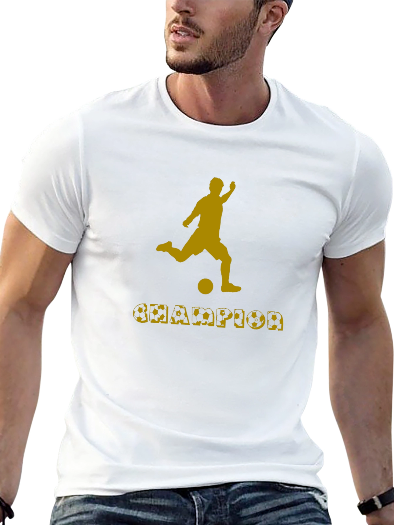 Champion Soccer Player Graphic Tee - Black