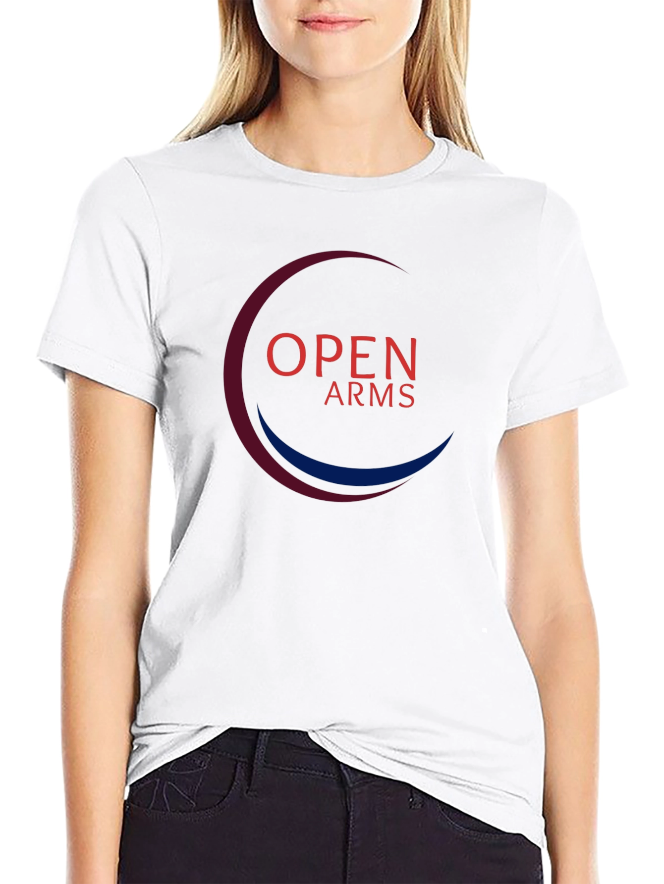 Open Arms Graphic Tee - Soft Cotton Blend