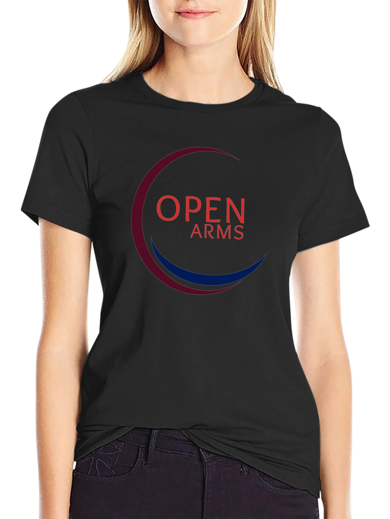 Open Arms Graphic Tee - Soft Cotton Blend