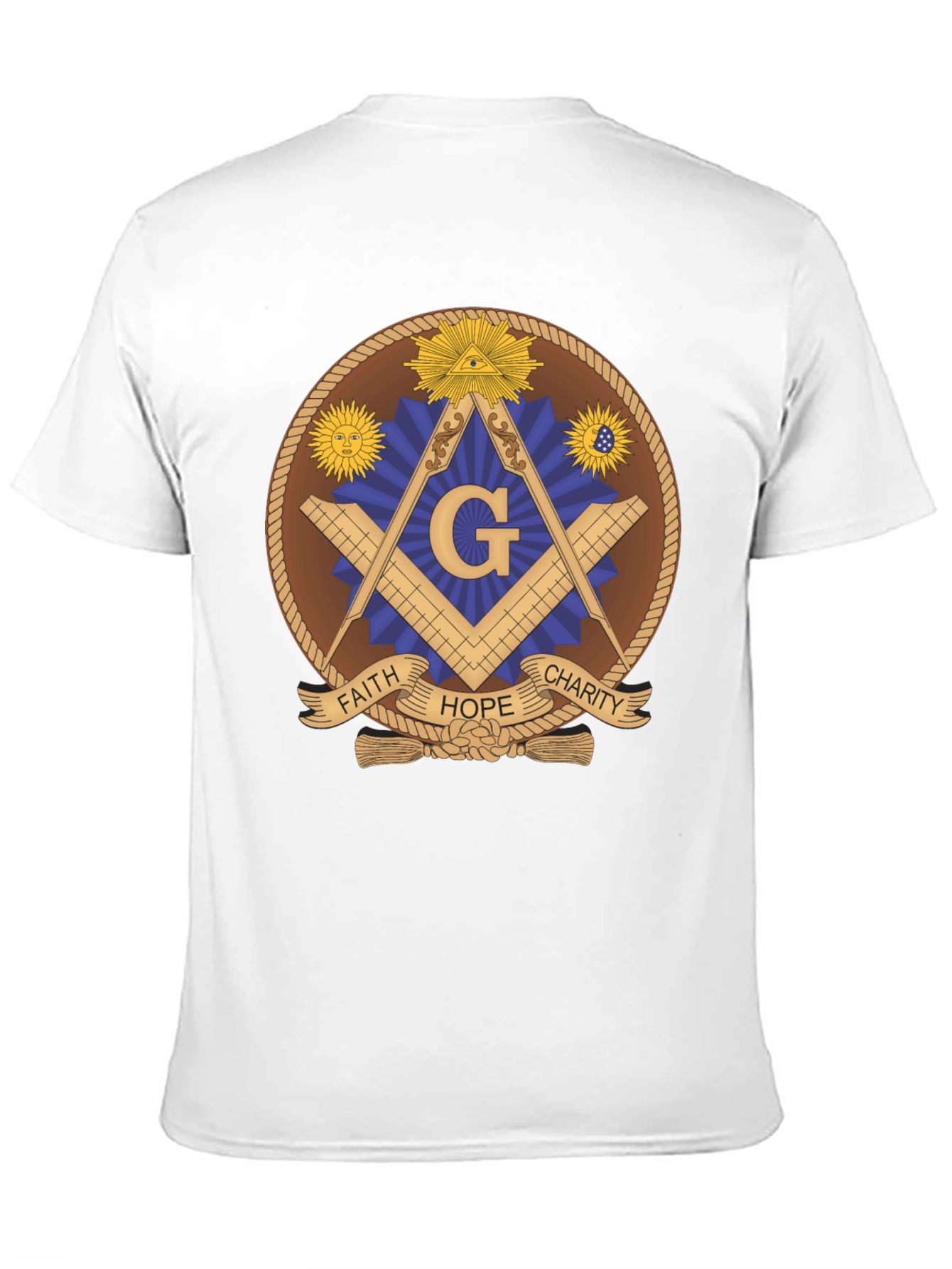 Masonic T-Shirt - Faith Hope Charity Design