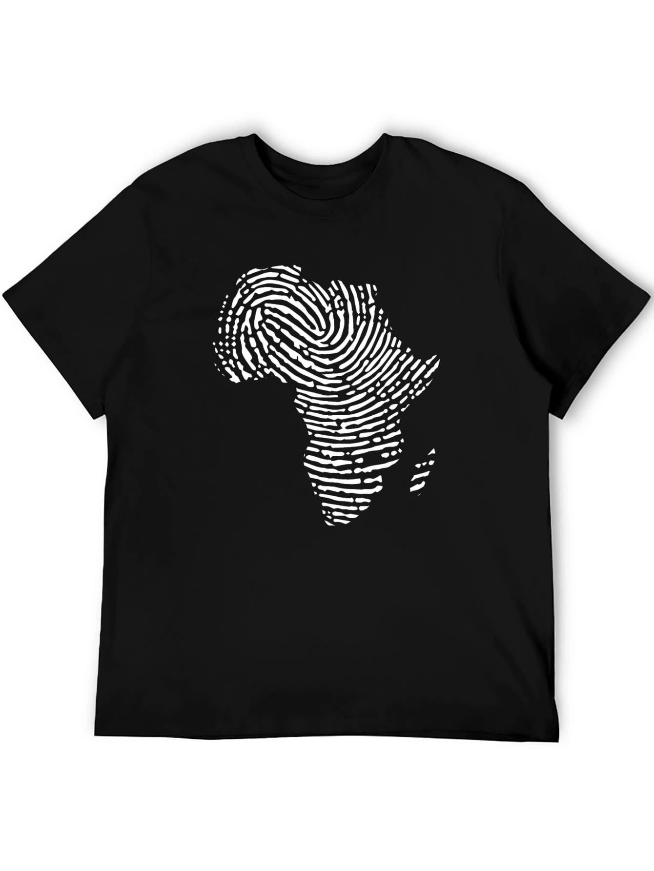 Africa Fingerprint Black T-Shirt