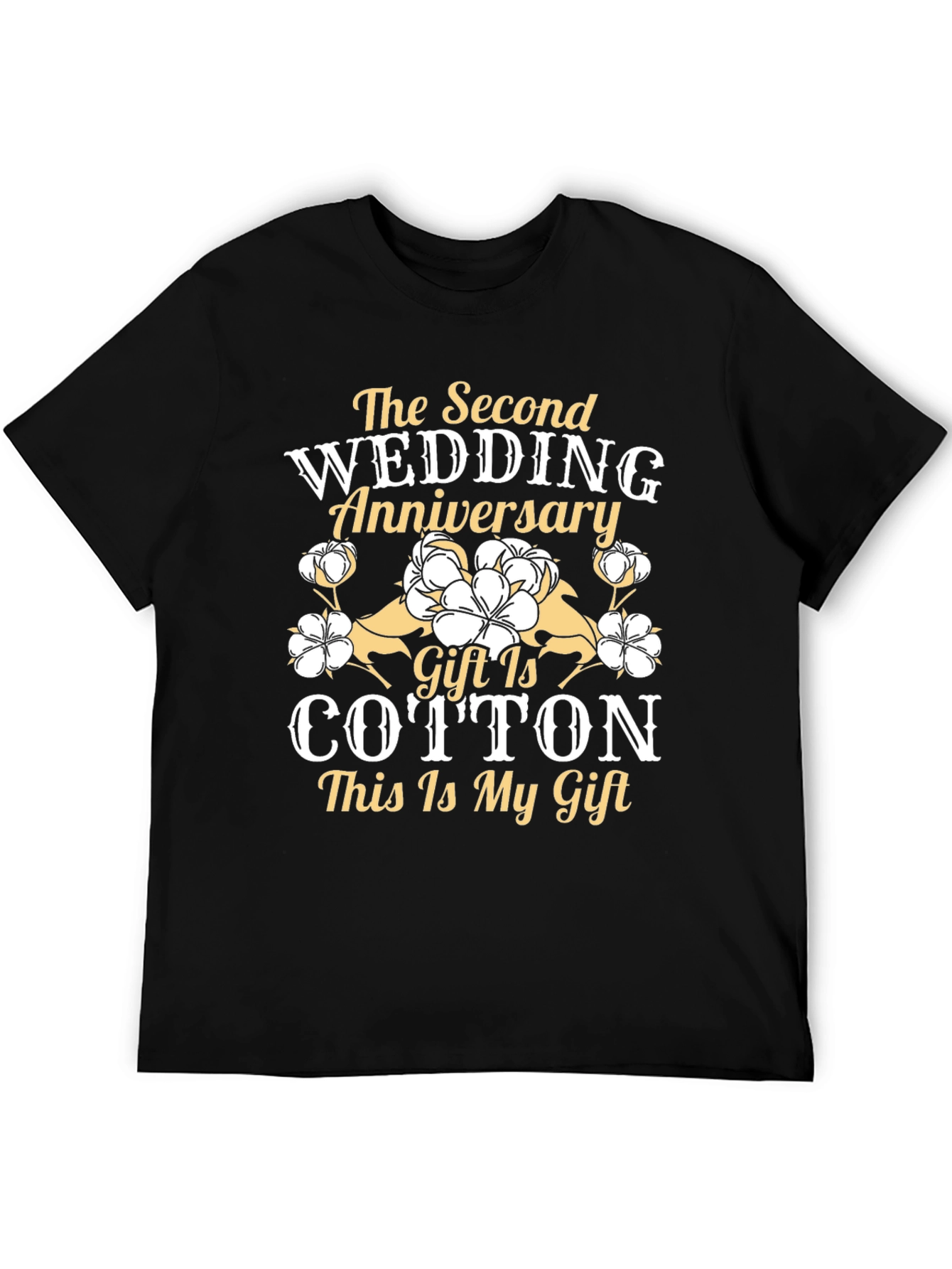 2nd Wedding Anniversary Cotton Gift T-Shirt