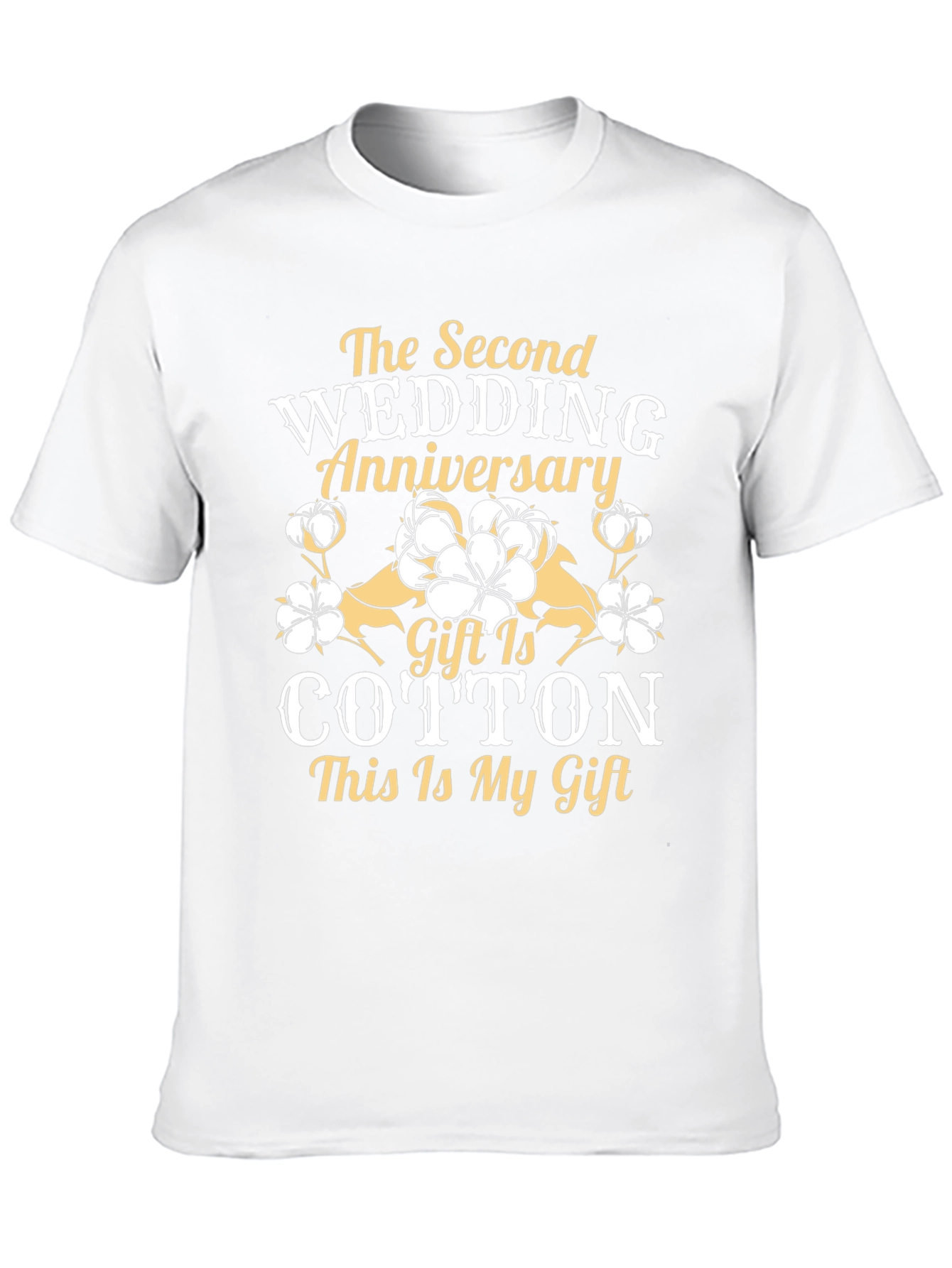2nd Wedding Anniversary Cotton Gift T-Shirt