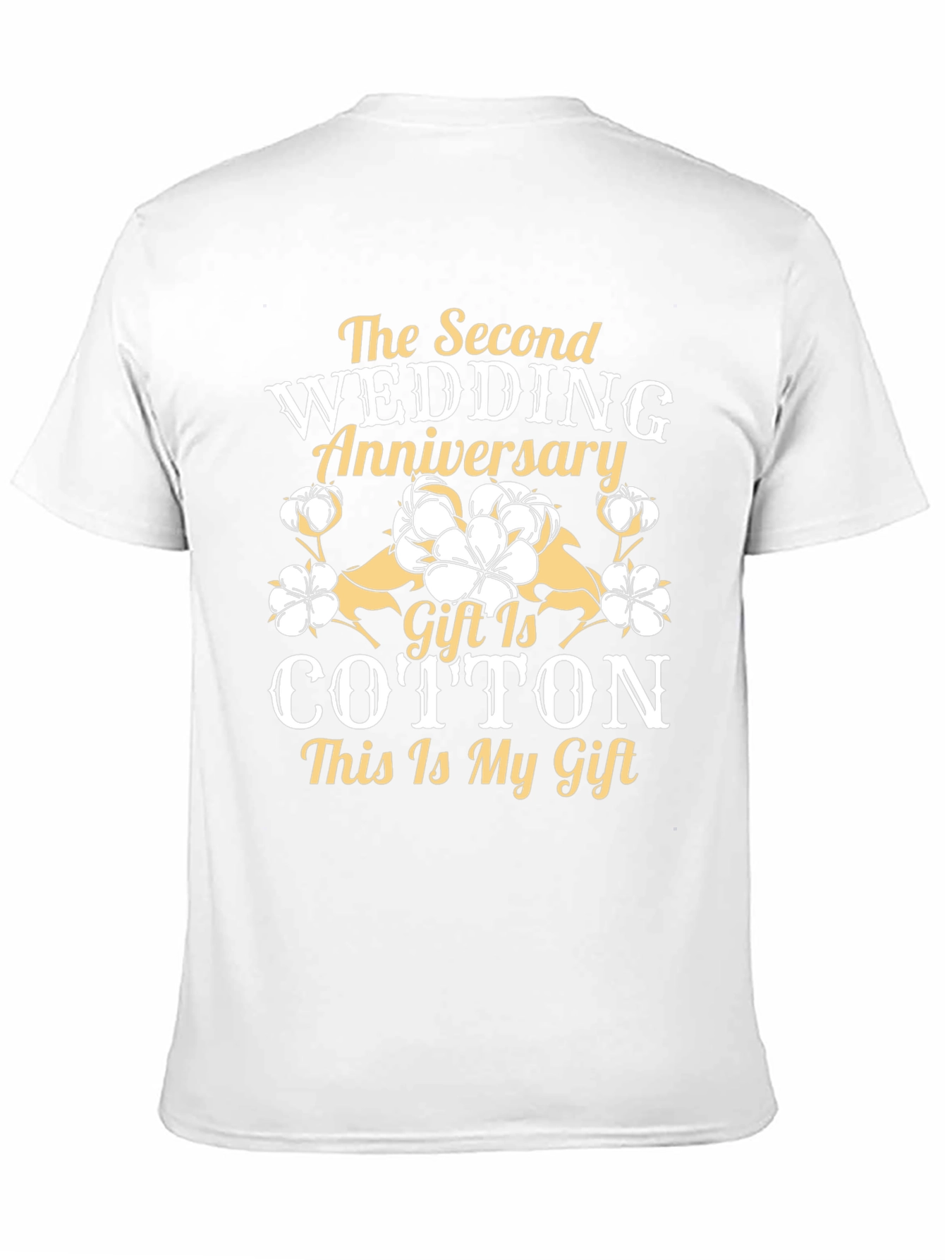 2nd Wedding Anniversary Cotton Gift T-Shirt