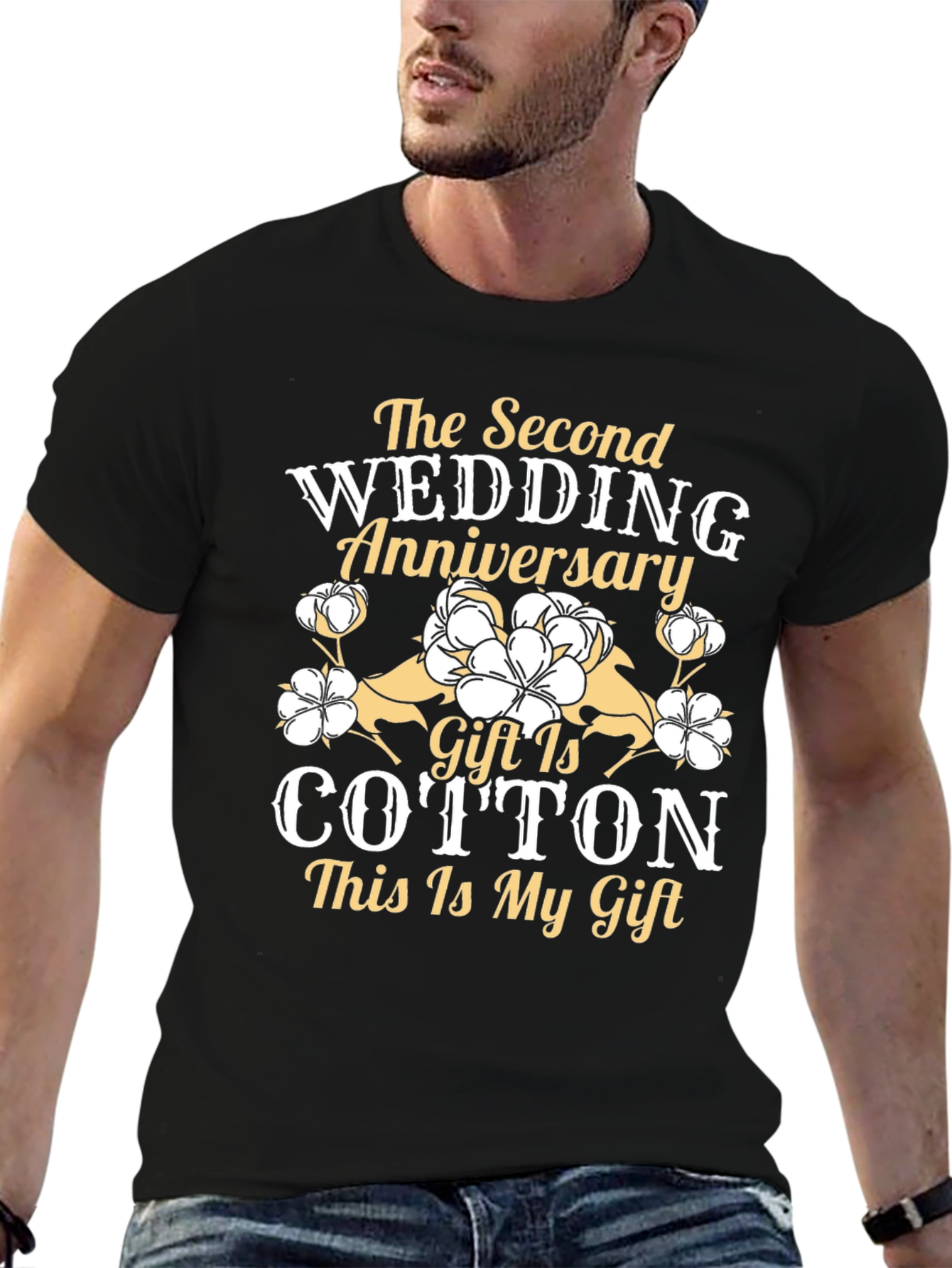 2nd Wedding Anniversary Cotton Gift T-Shirt