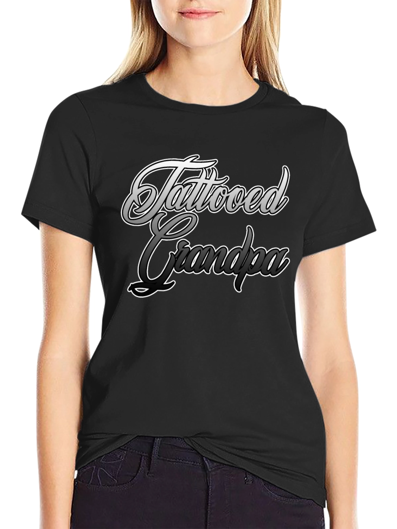 Tattooed Grandpa Graphic Tee - Cool Grandparent Style