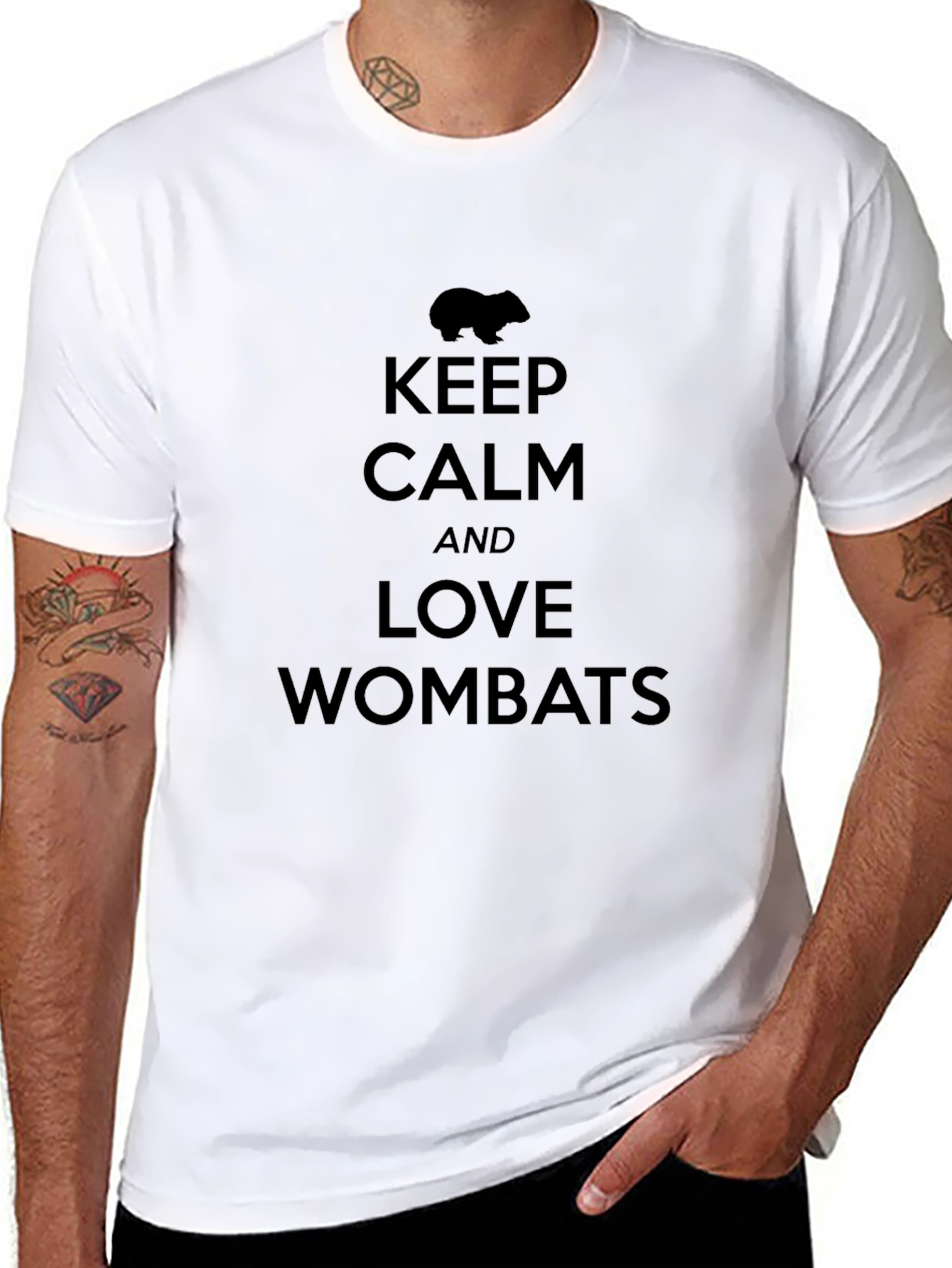 Keep Calm and Love Wombats Graphic T-Shirt