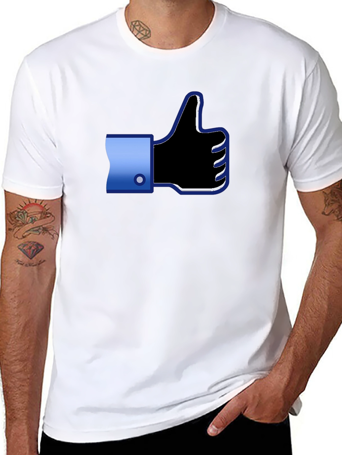 Thumbs Up Graphic Black T-Shirt