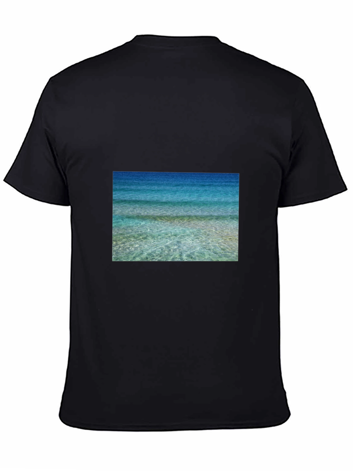 Ocean View Graphic Black T-Shirt
