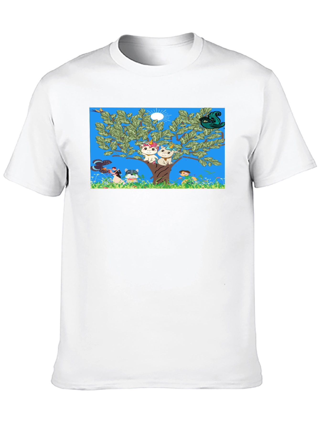 Whimsical Cartoon Tree Unisex Tee