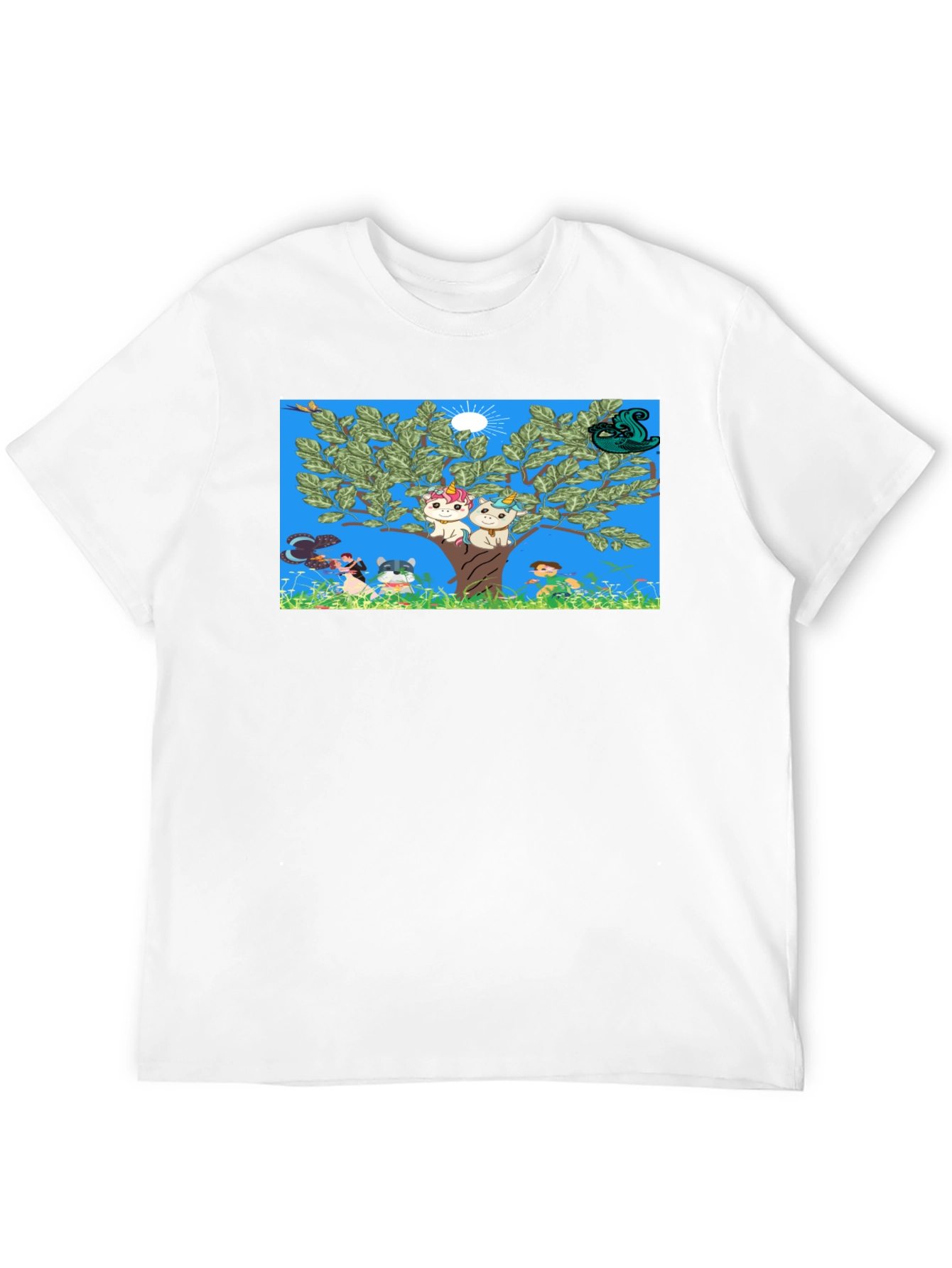Whimsical Cartoon Tree Unisex Tee