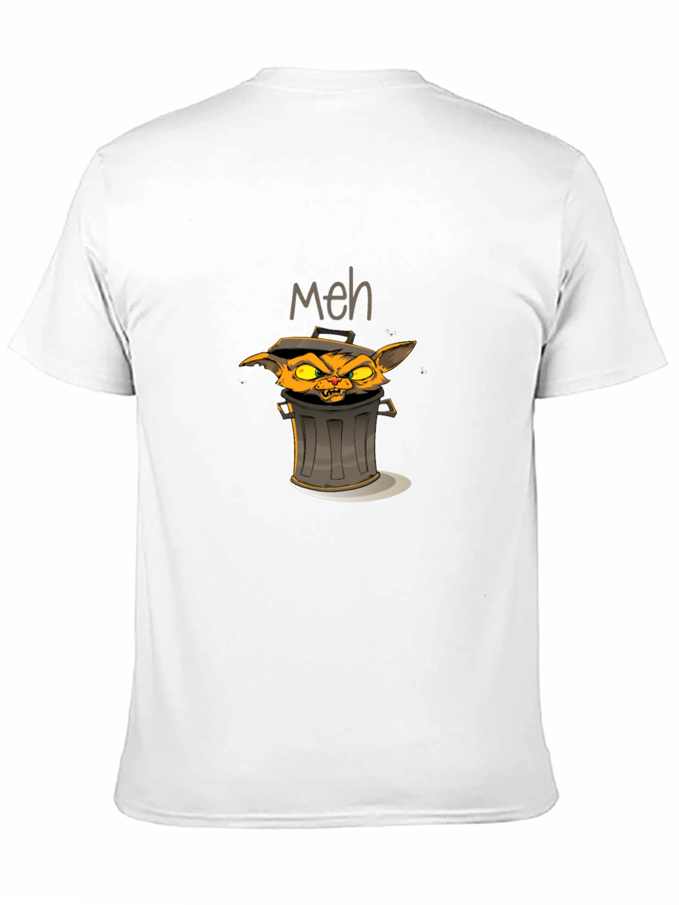 Meh Grumpy Trash Can Cat T-Shirt