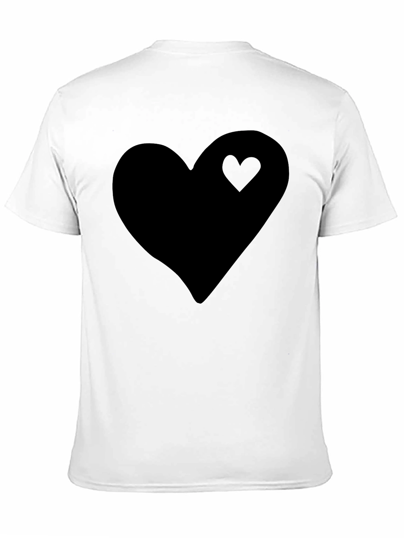 Black Heart Graphic Tee - Stylish Mens Casual Shirt