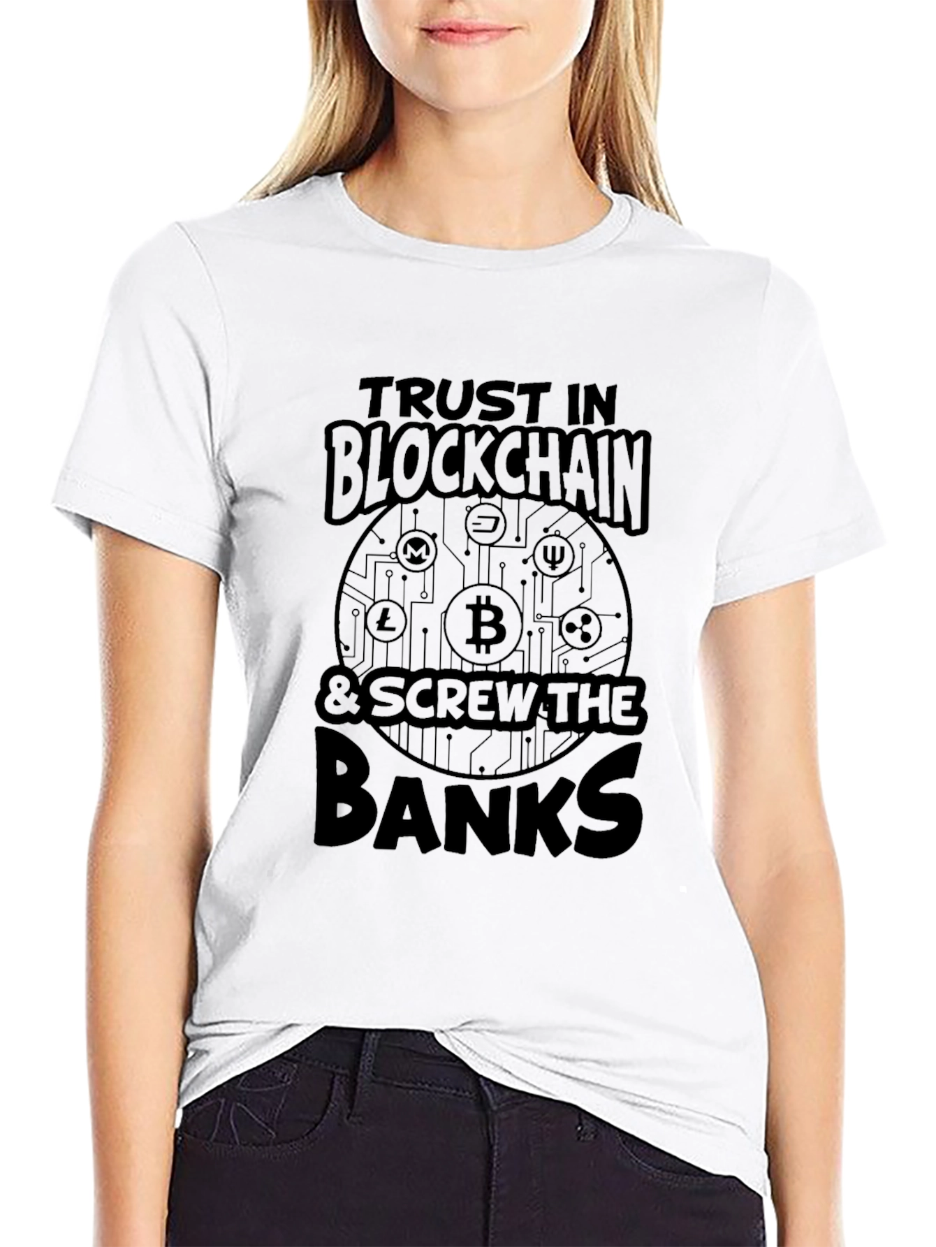 Trust Blockchain Tee - Bitcoin Crypto Shirt