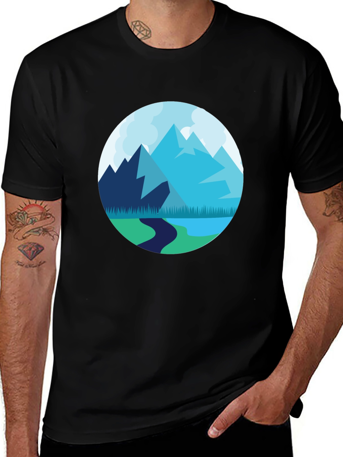 Mountain Vista T-Shirt - Round Graphic Tee