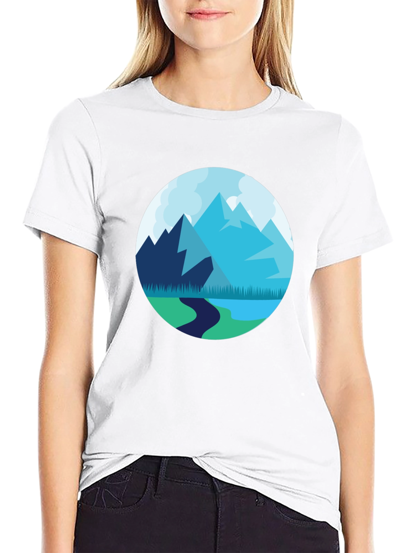 Mountain Vista T-Shirt - Round Graphic Tee