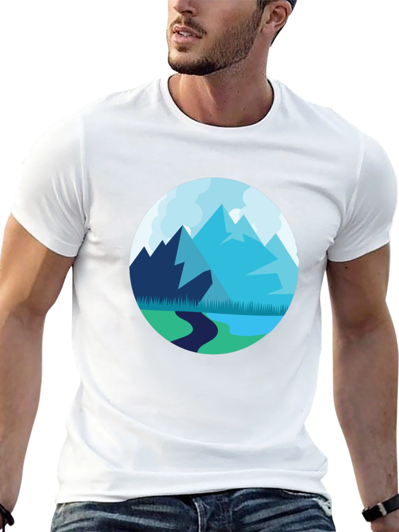 Mountain Vista T-Shirt - Round Graphic Tee