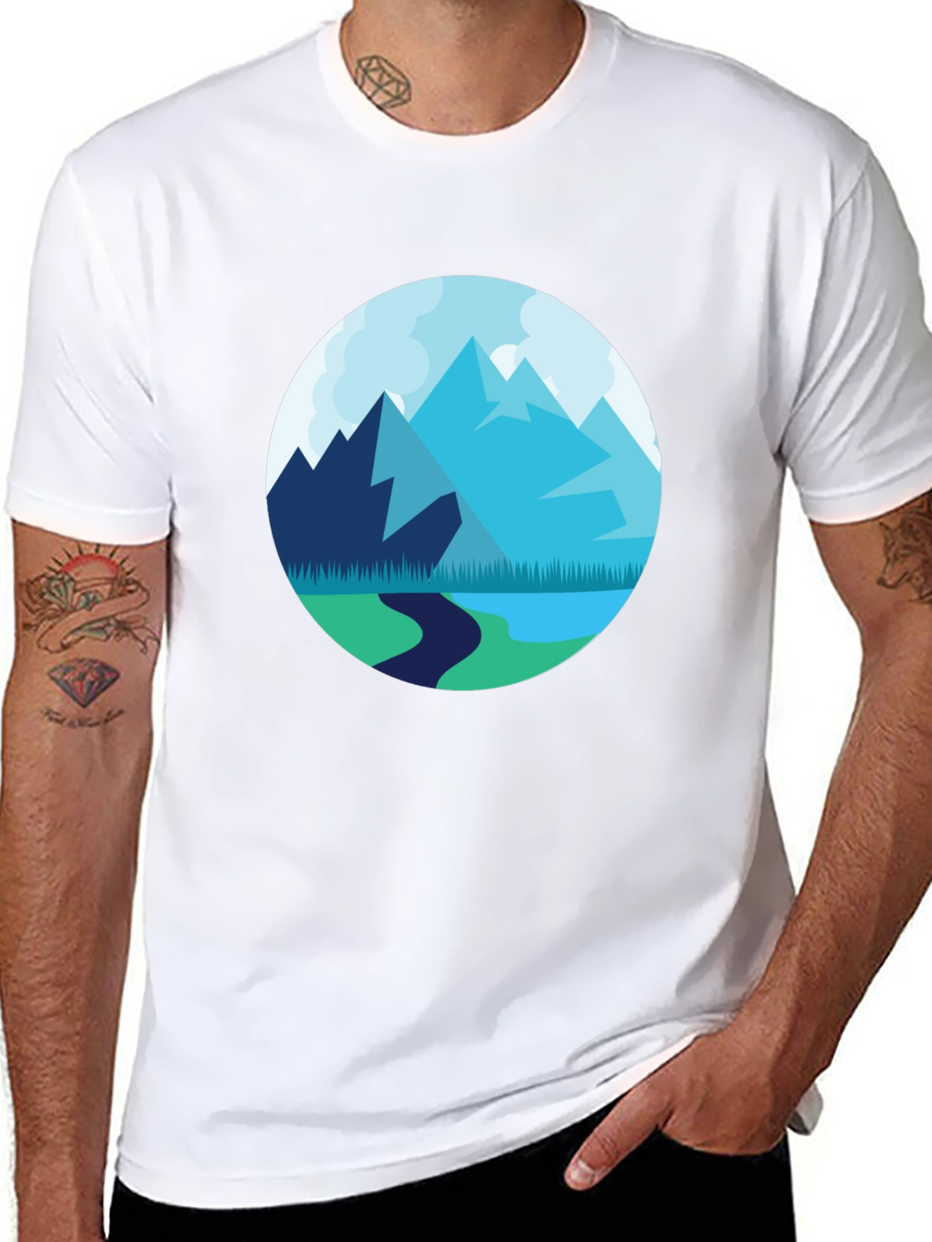 Mountain Vista T-Shirt - Round Graphic Tee