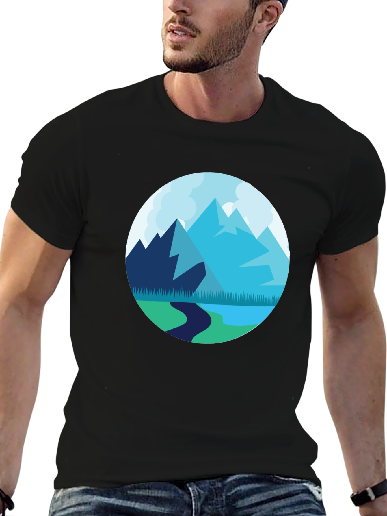 Mountain Vista T-Shirt - Round Graphic Tee