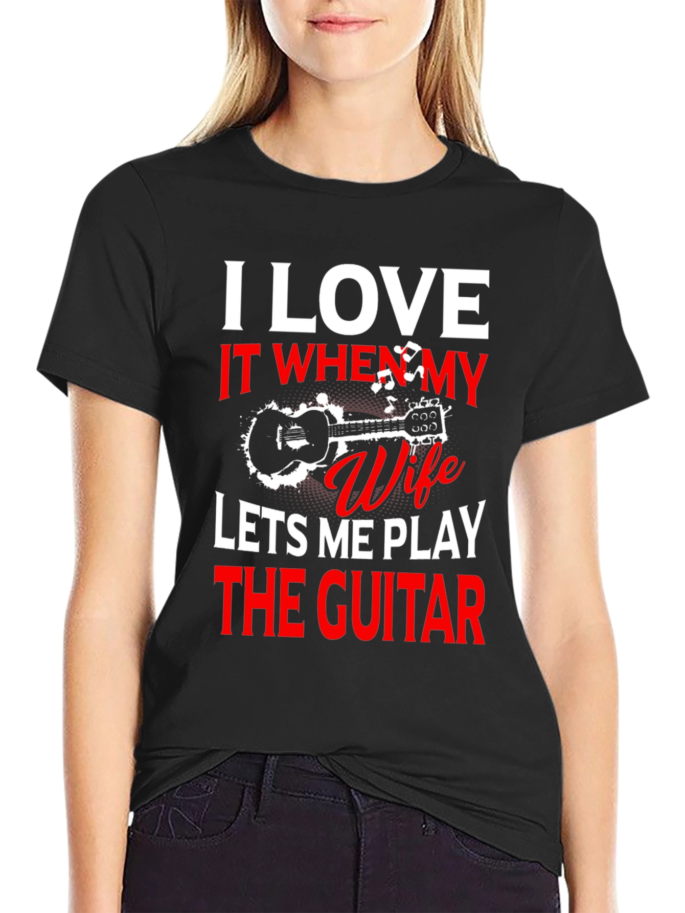 I Love My Wife Guitar T-Shirt