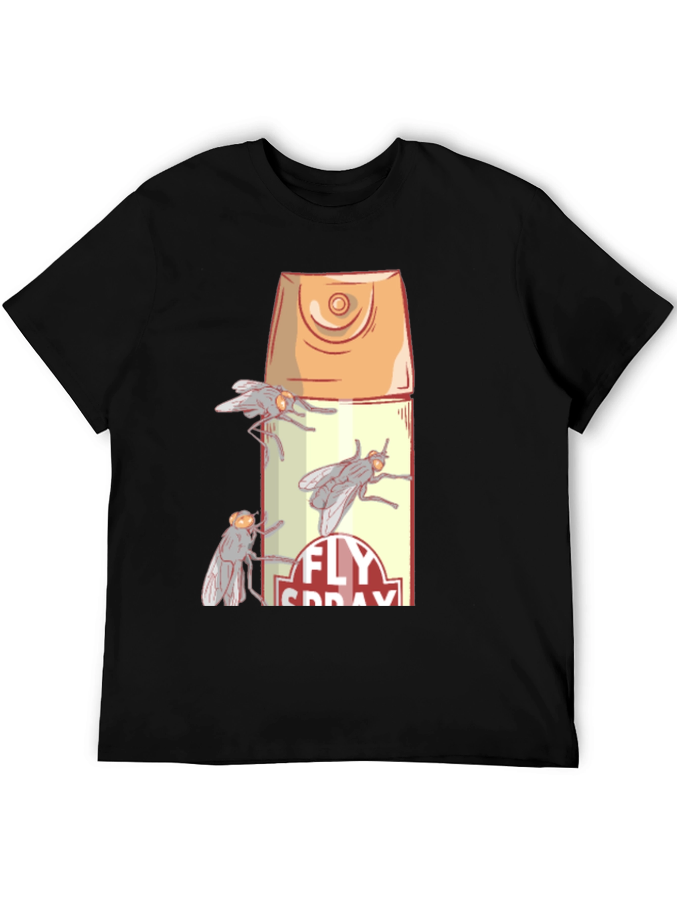 Fly Spray Graphic T-Shirt - Novelty Insect Design