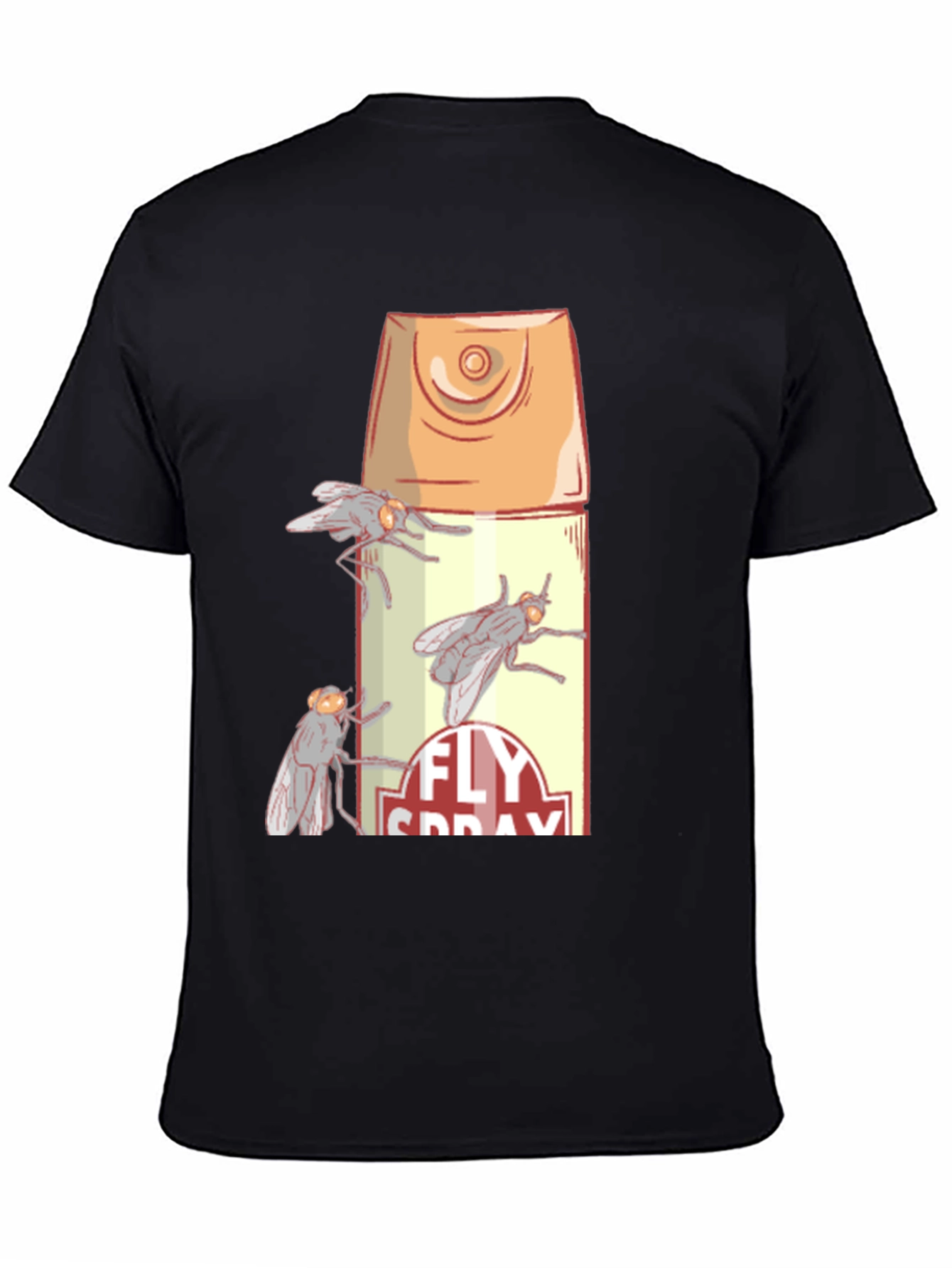 Fly Spray Graphic T-Shirt - Novelty Insect Design