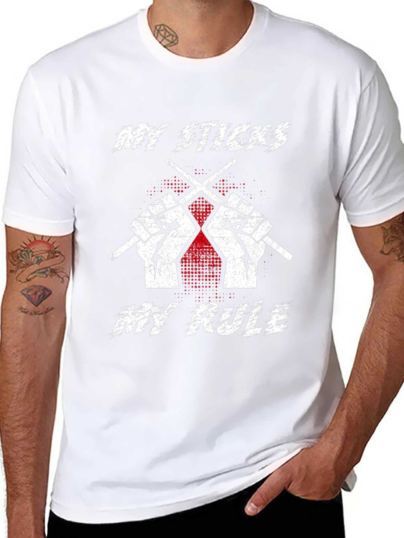 My Sticks My Rule Drummer T-Shirt - Black
