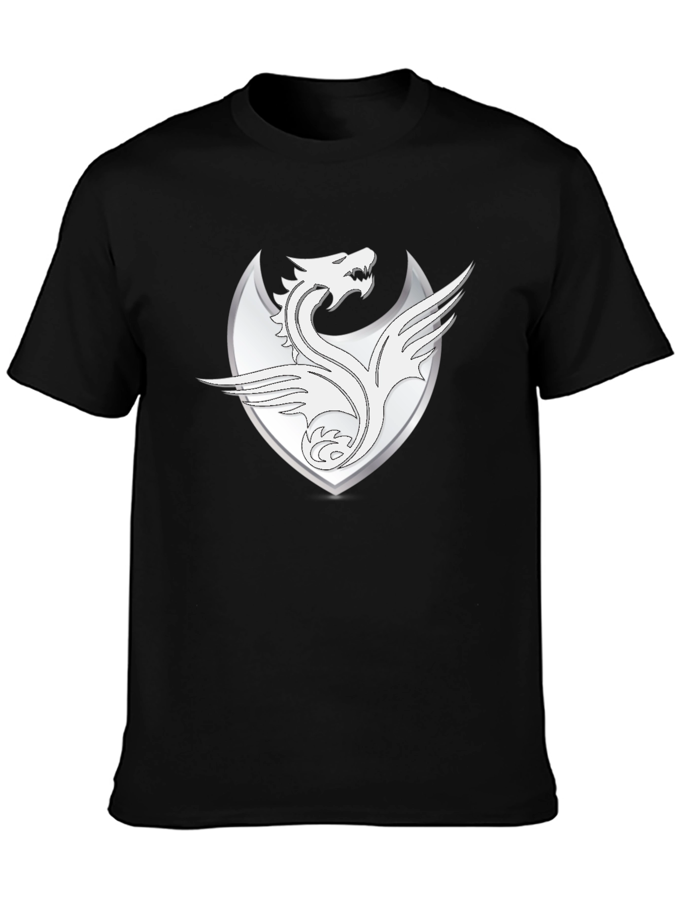 Dragon Crest Graphic T-Shirt - Black