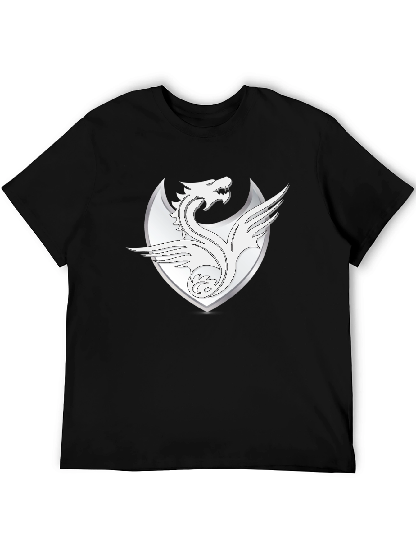 Dragon Crest Graphic T-Shirt - Black