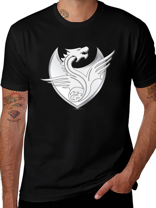 Dragon Crest Graphic T-Shirt - Black