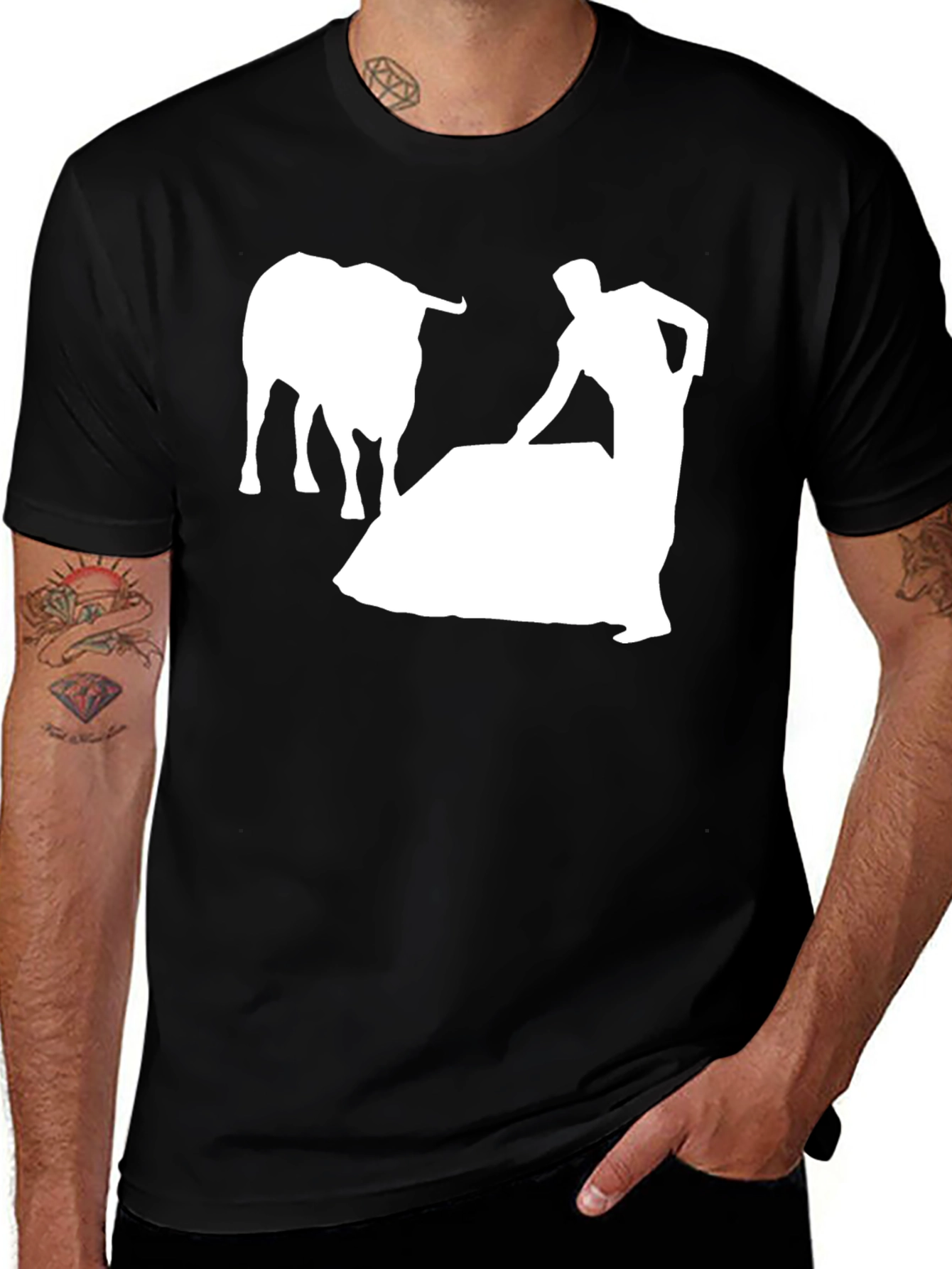 Bullfight Graphic T-Shirt - Black